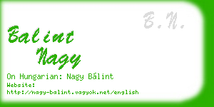 balint nagy business card